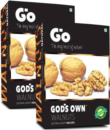 Go Organic Extra Light Halves Walnuts Kernels (250g x 2) Walnuts