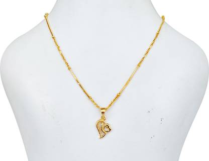 DCASE Beautiful New Design Heart Shape Love Pendant With Gold plated chain Gold-plated Alloy, Brass Pendant