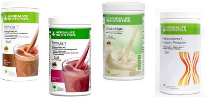 HERBALIFE Formula 1 Shake Chocolate & Rose Kheer + Shake Mate + Protein Powder 400Gram Protein Shake