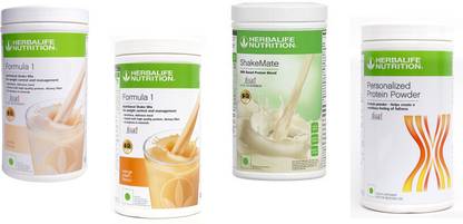 Herbalife Nutrition FORMULA-1SHAKE VANILLA-500+ORANGE-500+PP-400+SHAKEMATE-500G Whey Protein