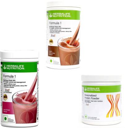 Herbalife Nutrition FORMULA1 ROSE KHEER & CHOCOLATE & 2 PSC 1000 G+PERSONALIZED PROTIEN POWDER 200 G Plant-Based Protein