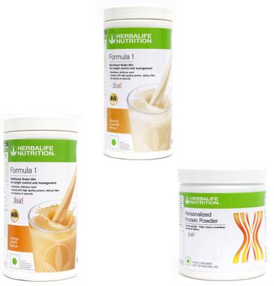 Herbalife Nutrition FORMULA1 ORANGE & BANANA & 2 PSC 1000 G+PERSONALIZED PROTIEN POWDER 200 G Plant-Based Protein