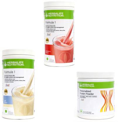 Herbalife Nutrition FORMULA1 KULFI & STRAWBERRY & 2 PSC 1000 G+PERSONALIZED PROTIEN POWDER 200 G Plant-Based Protein
