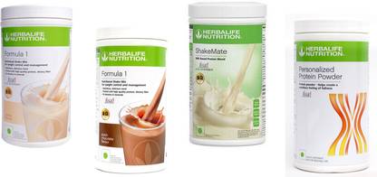 HERBALIFE Formula 1 Shake Vanilla & Chocolate + Shake Mate + Protein Powder 400Gram Protein Shake