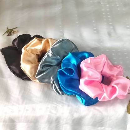 Unified collection Unified collection multicolor soft satin scrunchies Hair Girls baby hair combo