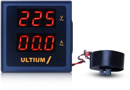 ULTIUM Digital Panel Meter, Digital AC Volt-Amp meter, Volt(50-500V), Amp(0 - 50A) Voltmeter