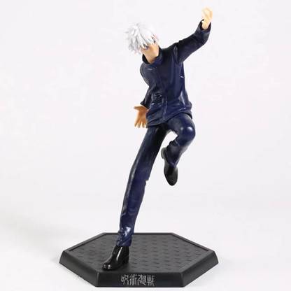 kawaii kart Jujutsu Kaisen Blue Eyes Satoru Gojo Action Figure Doll Statue for Anime Lovers|