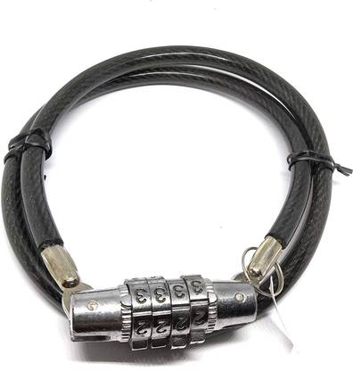 QUALIMATE Cycle Lock Helmet Lock Bike Locker for Two Wheeler Wheel Cable Lock Number Lock Cycle Lock