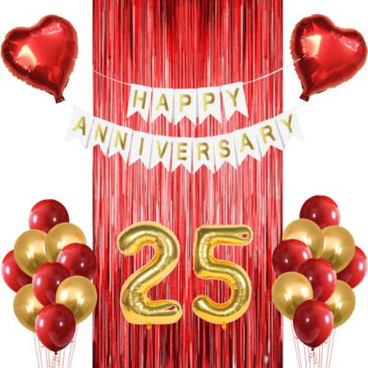 Prihit 25th Happy Anniversary Decoration Marriage Husband Wife 25 th Anniversary Decor