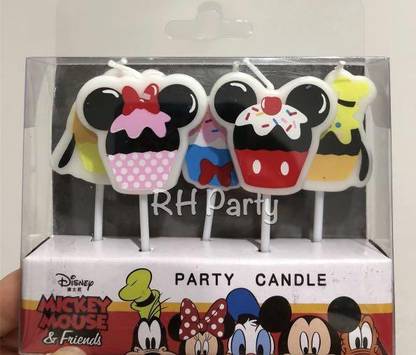 jagmag Mickey Minnie Mouse Cake Candles for Birthday Decoration (set of 50 Candle