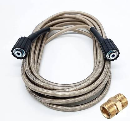 PARTHVI High Quality Washer Water Spray Nylon Hose Pipe 8 Meter With M22 Connector Pressure Washer