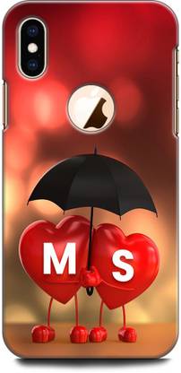 KEYCENT Back Cover for APPLE iPhone X M S, M LOVES S, NAME, ALPHABET, MS LOVE, HART, BLUE