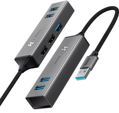 Baseus CAHUB-C0G Cube HUB Adapter from USB-C to 5x USB (3x USB 3.0, 2x USB 2.0) Gray USB HUB