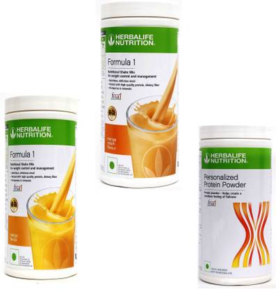 HERBALIFE FORMULA1 MANGO WITH FORMULA1 ORANGE WITH PROTIEN POWDER 400G Nutrition Drink
