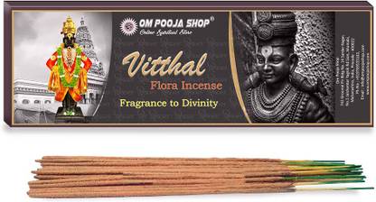 Om Pooja Shop Vitthal Flora Incense Sticks 250 Grams (Cream Color) Vitthal Flora