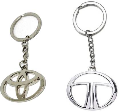 Daiyamondo Tata,Toyota Logo silver metal Keychain best quality keychain Key Chain