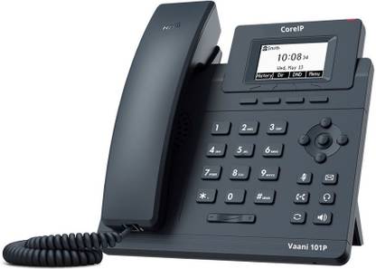 CoreIP technology private limited CoreIP VAANI-101P, Single Line Entry-Level IP Phone Corded Landline Phone