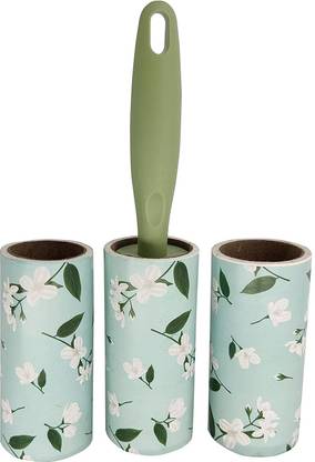 HOUSE OF QUIRK Lint Rollers Brush Reusable Sticky Picker Cleaner Roller- Green Autumn Lint Roller