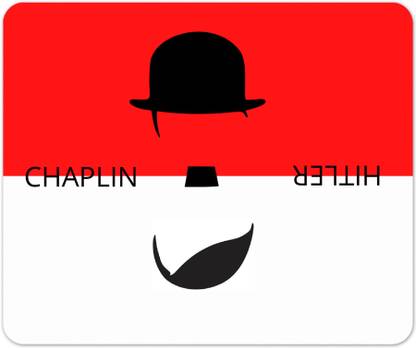FABdigi Chaplin & Hitler Printed|Speed Type|Non-Slip|Extremely Smooth Surface Non Slip Base Mousepad