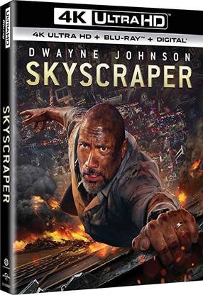 Skyscraper (Uncut) [4K Ultra HD/Blu-ray] (2018) | Imported from USA | 102 min | Universal Studios | Action Thriller Dolby Atmos | Director: Rawson Thurber | Stars: Dwayne Johnson, Neve Campbell [Blu-ray]
