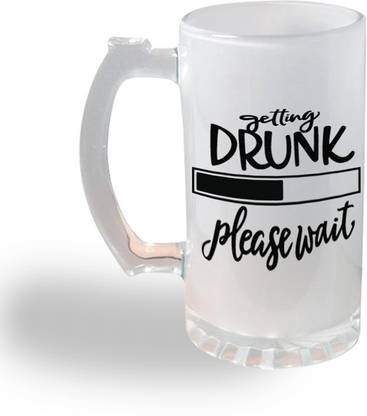 desi memes store "Getting Drunk Please Wait" Frosted Deviser Glass Glass Beer Mug
