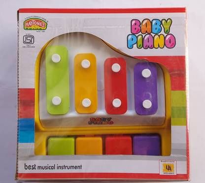 OMZIVA Xylophone with Piano (2 in 1) Sharp & Clear Sound ;4 Keys ; Great Activity Toy