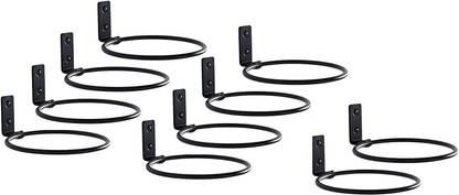 AppEasy Hanging Ring Outdoor Plant and Pot Stand, Set of 10, Black Color Plant Container Set