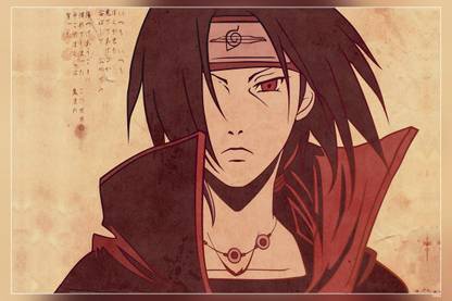 Naruto Shippuuden Uchiha Itachi Red Eyes Akatsuki Matte Finish Poster Paper Print