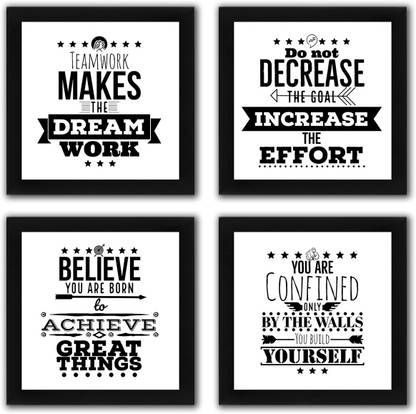 Teamwork Motivational Poster for Wall Door Paper Print