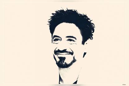 Portrait Art Robert Downey Jr Matte Finish Poster Paper Print