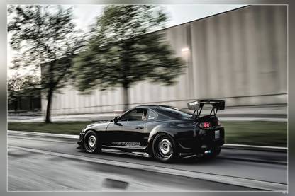 Car Jdm Tuning Toyota Supra Matte Finish Poster Paper Print