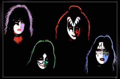 Kiss Rock Band Paul Stanley Gene Simmons Peter Criss Ace Frehley Matte Finish Poster Paper Print
