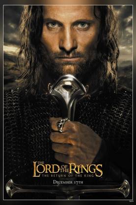 The Lord Of The Rings Aragorn Viggo Mortensen The Return Of The King Matte Finish Poster Paper Print