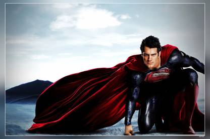Superman Man Of Steel Henry Cavill Movie Matte Finish Poster Paper Print