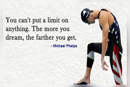 Michael Phelps Motivational Matte Finish Poster Paper Print