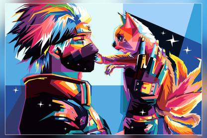 Naruto Anime Cat Anime Boys Colorful Anime Series Print . Matte Finish Poster Paper Print