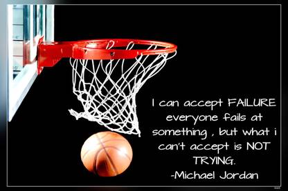 Michael Jordan Quote - Failure Is Key To Success - Motivational Matte Finish Poster Paper Print