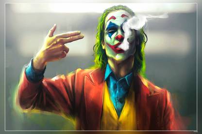 Joker Joker Movie Joaquin Phoenix Fan Art Drawing Matte Finish Poster Paper Print