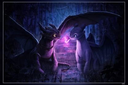How To Train Your Dragon How To Train Your Dragon The Hidden World Dragon Night Fury Toothless Matte Finish Poster Paper Print