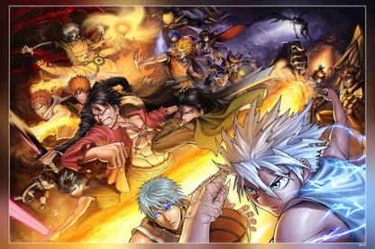 Anime Crossover One Piece Tokyo Ghoul Haikyu!! Goku Code Geass . Matte Finish Poster Paper Print