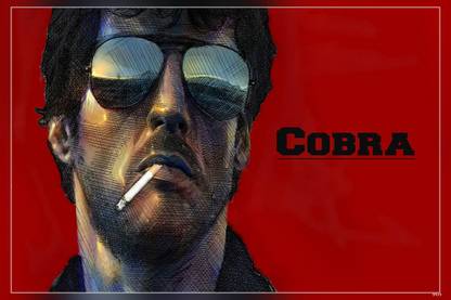Glassescobra Movie Red Sylvester Stallone Matte Finish Poster Paper Print