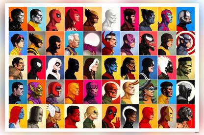 Comics Collage Ant Man Beast Marvel Comics Movie Matte Finish Poster Paper Print