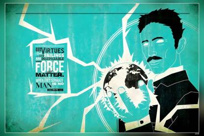 Nikola Tesla Matte Finish Poster Paper Print
