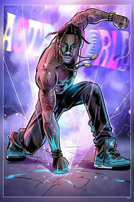 Travis Scott Astroworld Hero Size Matte Finish Poster Paper Print
