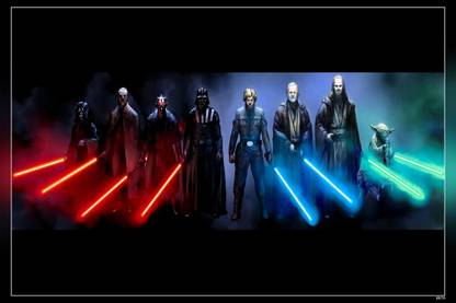 Jedi Obi Wan Kenobi Count Dooku Anakin Skywalker Matte Finish Poster Paper Print