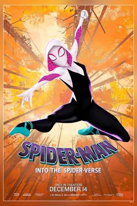 Spider-Gwen Spider-Man: Into The Spider-Verse Hailee Steinfeld Marvel … Matte Finish Poster Paper Print