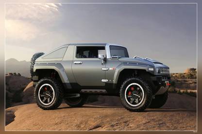 Cars Hummer Matte Finish Poster Paper Print