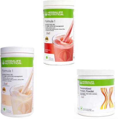 Herbalife Nutrition FORMULA1 VANILLA & STRAWBERRY & 2 PSC 1000 G+PERSONALIZED PROTIEN POWDER 200 Plant-Based Protein