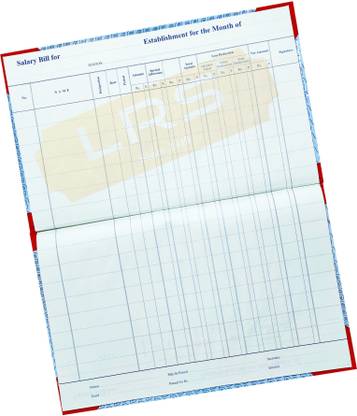 LRS Salary Bill Register - 110 Pages - Pack of 1 - 32*20 cm 1-Part Salary Register