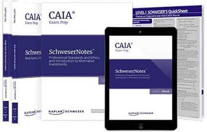 2022 CAIA Schweser Notes Level 1 Set Of 3 Book (3 Study Book + Quick Sheet)